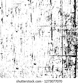 Vector grunge overlay texture. Black and white background. Abstract monochrome image includes a faded effect in dark tones
