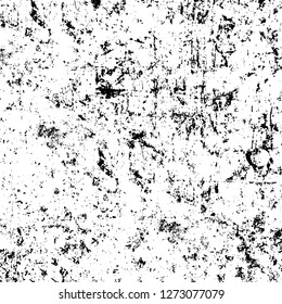 Vector grunge overlay texture. Black and white background. Abstract monochrome image includes a faded effect in dark tones