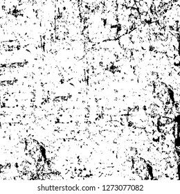 Vector grunge overlay texture. Black and white background. Abstract monochrome image includes a faded effect in dark tones