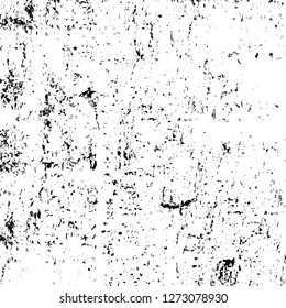 Vector grunge overlay texture. Black and white background. Abstract monochrome image includes a faded effect in dark tones