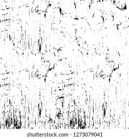 Vector grunge overlay texture. Black and white background. Abstract monochrome image includes a faded effect in dark tones