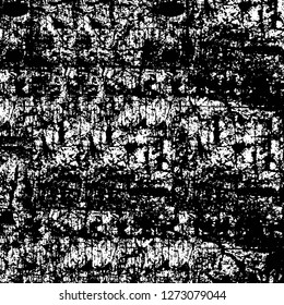 Vector grunge overlay texture. Black and white background. Abstract monochrome image includes a faded effect in dark tones