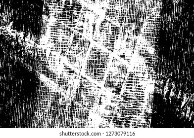 Vector grunge overlay texture. Black and white background. Abstract monochrome image includes a faded effect in dark tones