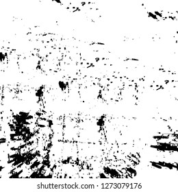 Vector grunge overlay texture. Black and white background. Abstract monochrome image includes a faded effect in dark tones