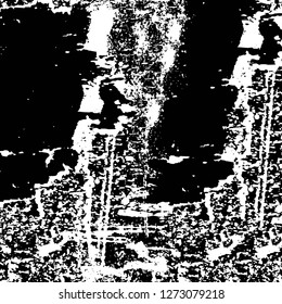 Vector grunge overlay texture. Black and white background. Abstract monochrome image includes a faded effect in dark tones