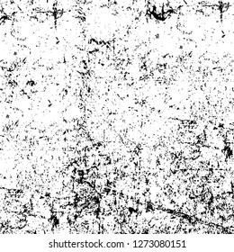 Vector grunge overlay texture. Black and white background. Abstract monochrome image includes a faded effect in dark tones
