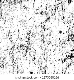 Vector grunge overlay texture. Black and white background. Abstract monochrome image includes a faded effect in dark tones