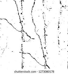 Vector grunge overlay texture. Black and white background. Abstract monochrome image includes a faded effect in dark tones