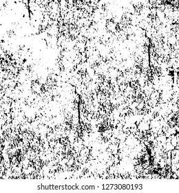 Vector grunge overlay texture. Black and white background. Abstract monochrome image includes a faded effect in dark tones