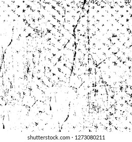 Vector grunge overlay texture. Black and white background. Abstract monochrome image includes a faded effect in dark tones