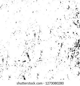 Vector grunge overlay texture. Black and white background. Abstract monochrome image includes a faded effect in dark tones