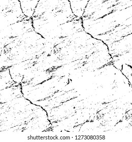 Vector grunge overlay texture. Black and white background. Abstract monochrome image includes a faded effect in dark tones