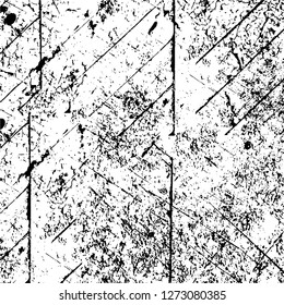 Vector grunge overlay texture. Black and white background. Abstract monochrome image includes a faded effect in dark tones