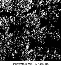 Vector grunge overlay texture. Black and white background. Abstract monochrome image includes a faded effect in dark tones