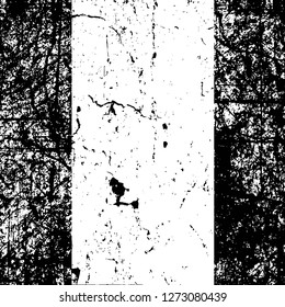 Vector grunge overlay texture. Black and white background. Abstract monochrome image includes a faded effect in dark tones