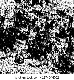 Vector grunge overlay texture. Black and white background. Abstract monochrome image includes a faded effect in dark tones