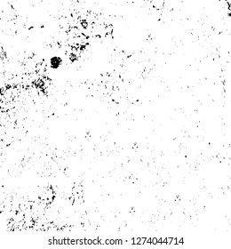 Vector grunge overlay texture. Black and white background. Abstract monochrome image includes a faded effect in dark tones