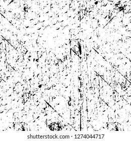 Vector grunge overlay texture. Black and white background. Abstract monochrome image includes a faded effect in dark tones