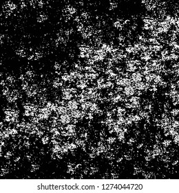Vector grunge overlay texture. Black and white background. Abstract monochrome image includes a faded effect in dark tones