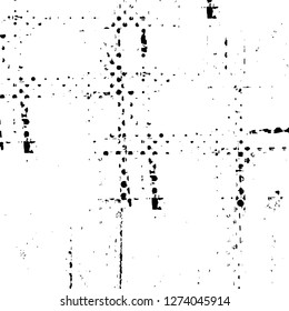 Vector grunge overlay texture. Black and white background. Abstract monochrome image includes a faded effect in dark tones