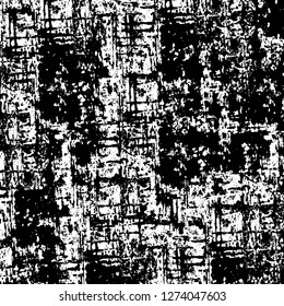Vector grunge overlay texture. Black and white background. Abstract monochrome image includes a faded effect in dark tones