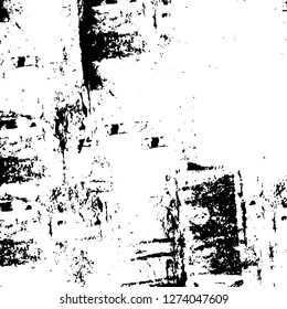Vector grunge overlay texture. Black and white background. Abstract monochrome image includes a faded effect in dark tones