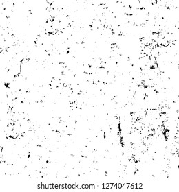 Vector grunge overlay texture. Black and white background. Abstract monochrome image includes a faded effect in dark tones