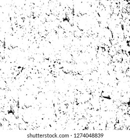 Vector grunge overlay texture. Black and white background. Abstract monochrome image includes a faded effect in dark tones