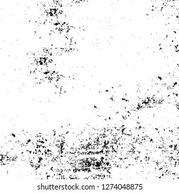 Vector grunge overlay texture. Black and white background. Abstract monochrome image includes a faded effect in dark tones
