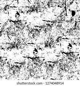 Vector grunge overlay texture. Black and white background. Abstract monochrome image includes a faded effect in dark tones