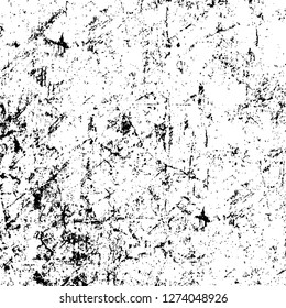 Vector grunge overlay texture. Black and white background. Abstract monochrome image includes a faded effect in dark tones