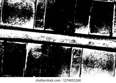Vector grunge overlay texture. Black and white background. Abstract monochrome image includes a faded effect in dark tones
