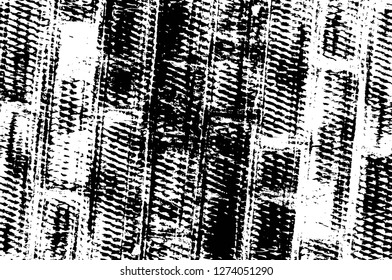 Vector grunge overlay texture. Black and white background. Abstract monochrome image includes a faded effect in dark tones