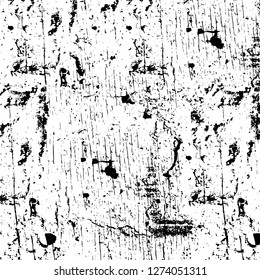 Vector grunge overlay texture. Black and white background. Abstract monochrome image includes a faded effect in dark tones