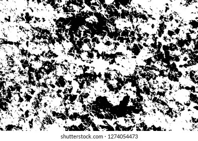 Vector grunge overlay texture. Black and white background. Abstract monochrome image includes a faded effect in dark tones