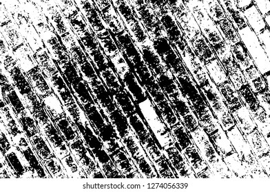 Vector grunge overlay texture. Black and white background. Abstract monochrome image includes a faded effect in dark tones
