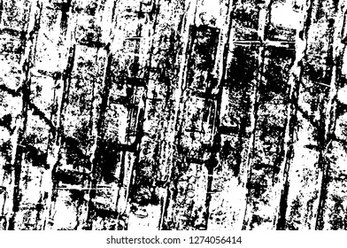 Vector grunge overlay texture. Black and white background. Abstract monochrome image includes a faded effect in dark tones