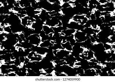 Vector grunge overlay texture. Black and white background. Abstract monochrome image includes a faded effect in dark tones