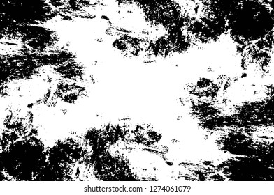 Vector grunge overlay texture. Black and white background. Abstract monochrome image includes a faded effect in dark tones