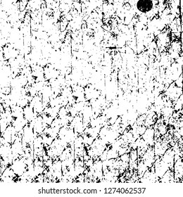 Vector grunge overlay texture. Black and white background. Abstract monochrome image includes a faded effect in dark tones