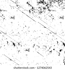 Vector grunge overlay texture. Black and white background. Abstract monochrome image includes a faded effect in dark tones