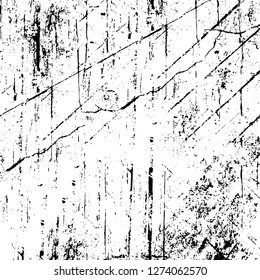 Vector grunge overlay texture. Black and white background. Abstract monochrome image includes a faded effect in dark tones