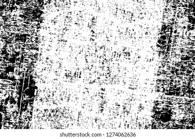 Vector grunge overlay texture. Black and white background. Abstract monochrome image includes a faded effect in dark tones