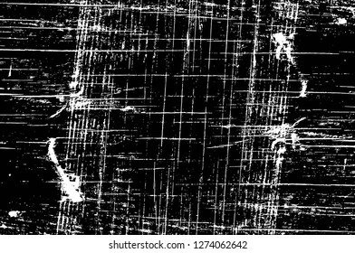 Vector grunge overlay texture. Black and white background. Abstract monochrome image includes a faded effect in dark tones