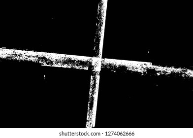 Vector grunge overlay texture. Black and white background. Abstract monochrome image includes a faded effect in dark tones