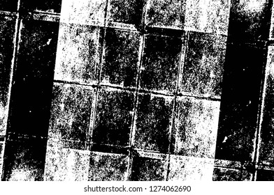 Vector grunge overlay texture. Black and white background. Abstract monochrome image includes a faded effect in dark tones