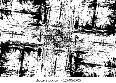 Vector grunge overlay texture. Black and white background. Abstract monochrome image includes a faded effect in dark tones