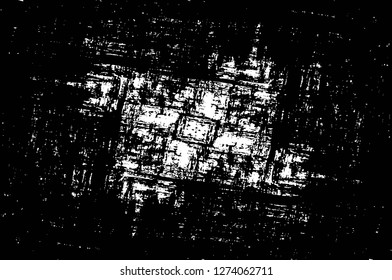 Vector grunge overlay texture. Black and white background. Abstract monochrome image includes a faded effect in dark tones