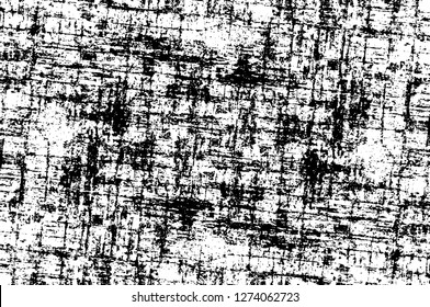 Vector grunge overlay texture. Black and white background. Abstract monochrome image includes a faded effect in dark tones