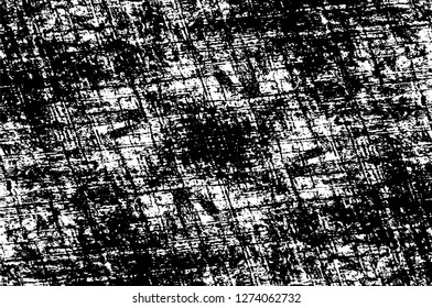 Vector grunge overlay texture. Black and white background. Abstract monochrome image includes a faded effect in dark tones